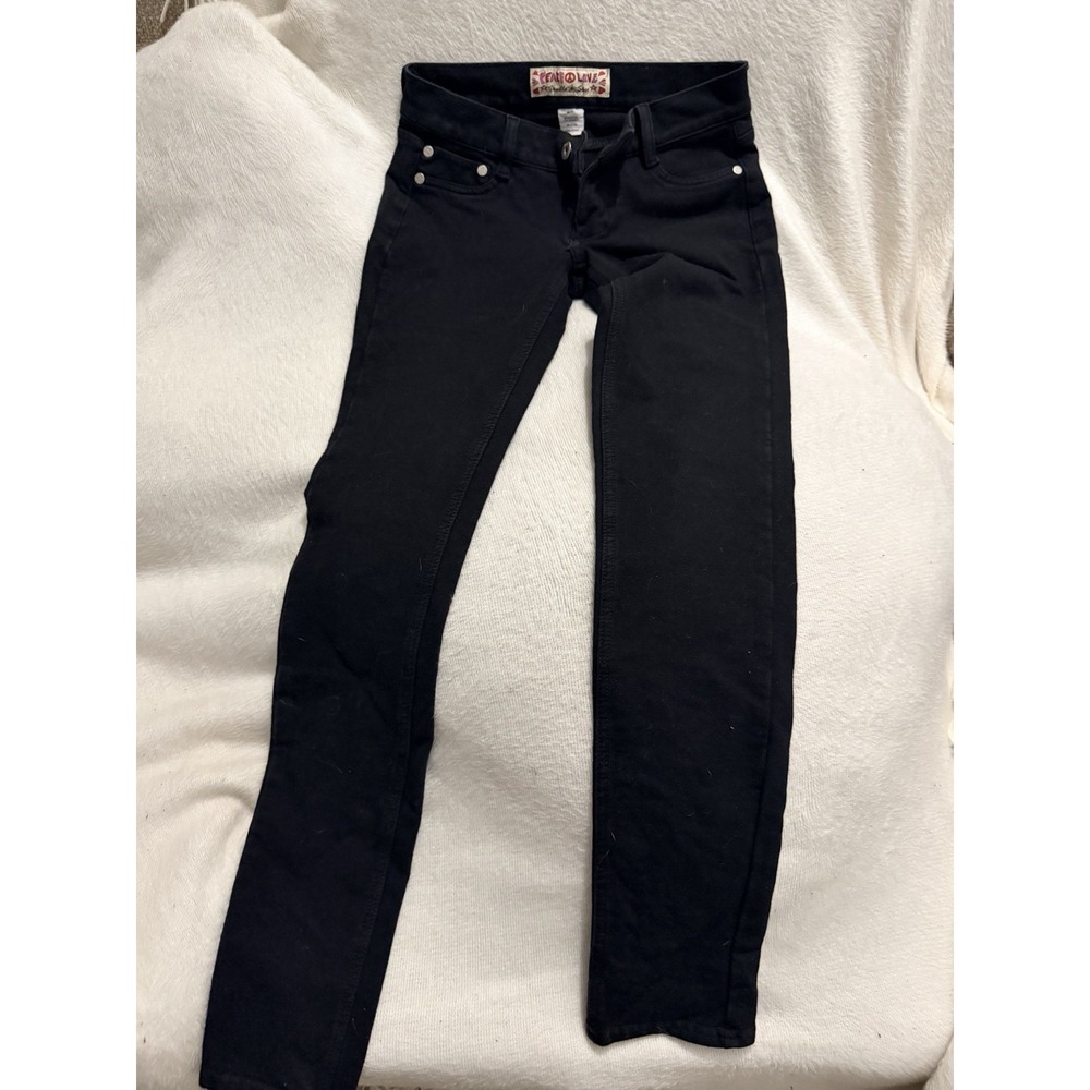 Vanilla Star Jeans Womens 7 M Black Skinny Mid Rise Stretch Jeggings Peace Love